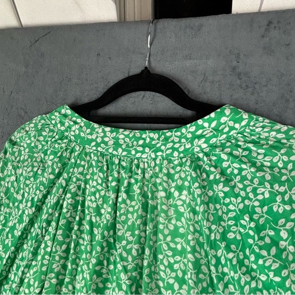 Draper James RSVP Green V-Neck Belted Floral Sundress Sz Med - Picture 7 of 10